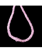 Collier Rubis rose facetté Argent 925