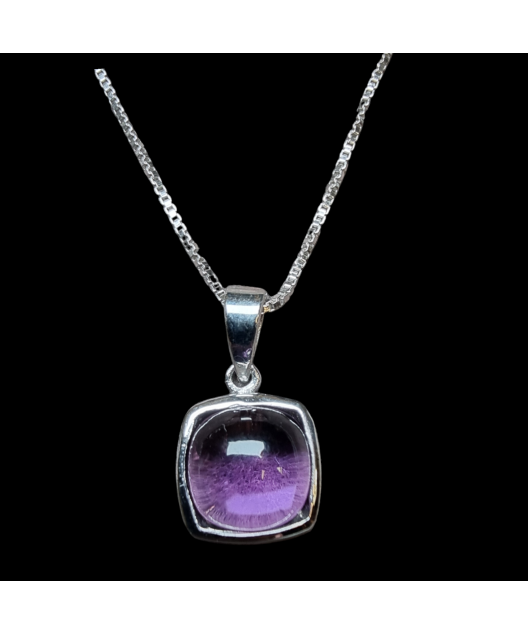 Pendentif Améthyste avec chaîne Argent 925