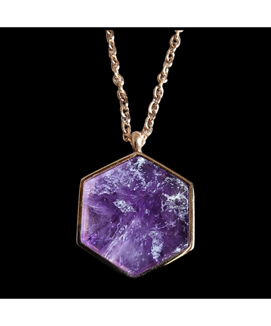 Pendentif Améthyste Plaqué or