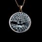 Pendentif Nacre Arbre de vie Plaqué or