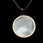 Pendentif Nacre Arbre de vie Plaqué or