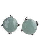 Boucles Amazonite griffée argent 925