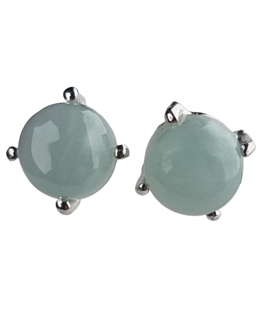 Boucles Amazonite griffée argent 925