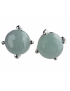 Boucles Amazonite griffée argent 925