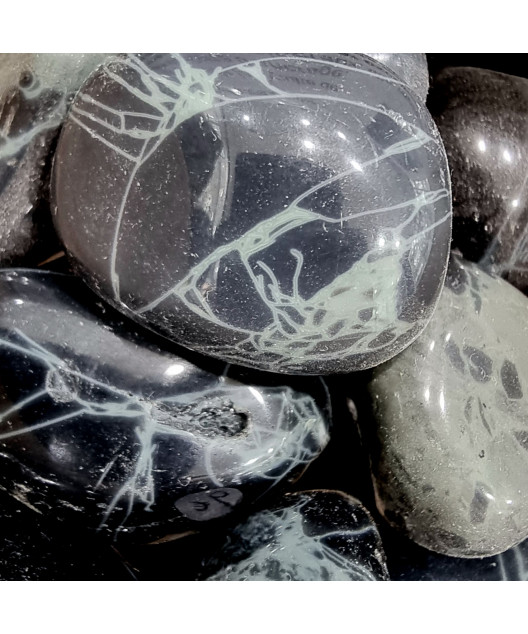 Pierre roulée Obsidienne spider