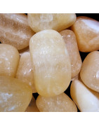 Pierre roulée Calcite jaune ou miel