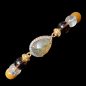 Bracelet Labradorite & Quartz fumé Cristal de roche Œil de tigre
