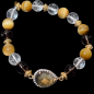 Bracelet Labradorite & Quartz fumé Cristal de roche Œil de tigre