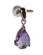 Pendentif Améthyste griffée facettée argent 925