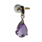 Pendentif Améthyste griffée facettée argent 925