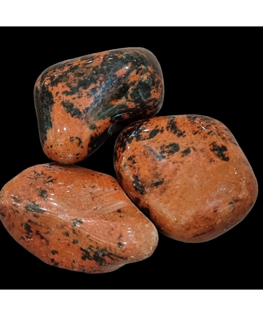 Pierre roulée Obsidienne acajou