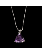 Pendentif Améthyste avec chaîne Argent 925