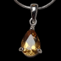Pendentif Citrine Argent 925 avec chaîne