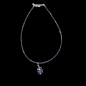 Pendentif Améthyste & collier perles d'améthyste facettées Argent 925