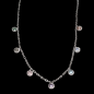 Collier breloques pierres fines facettées chaîne Argent 925