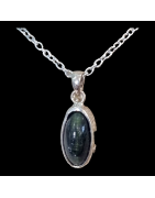 Pendentif Tourmaline Œil de chat Argent 925