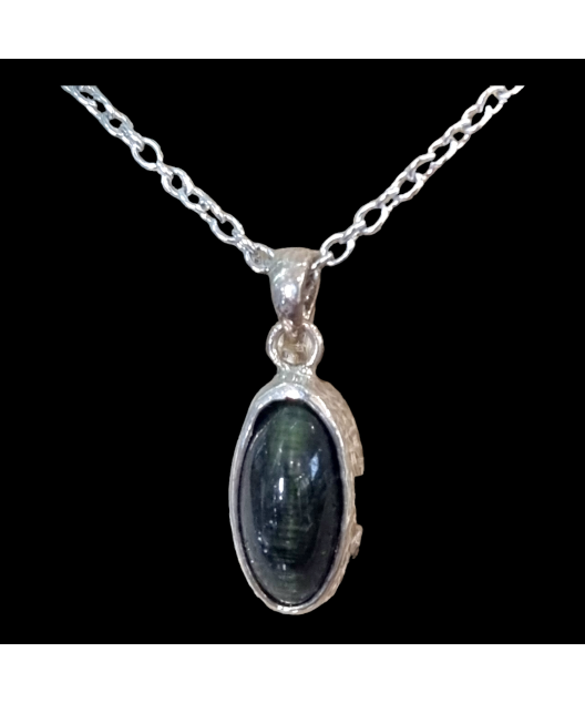 Pendentif Tourmaline Œil de chat Argent 925