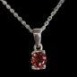 Pendentif Tourmaline rose avec chaîne argent 925