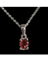 Pendentif Tourmaline rose avec chaîne argent 925