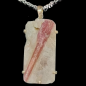 Pendentif Tourmaline rose brute dans sa gangue de quartz Argent 925
