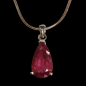 Pendentif Rubellite avec chaîne Argent 925