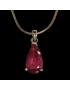 Pendentif Rubellite avec chaîne Argent 925