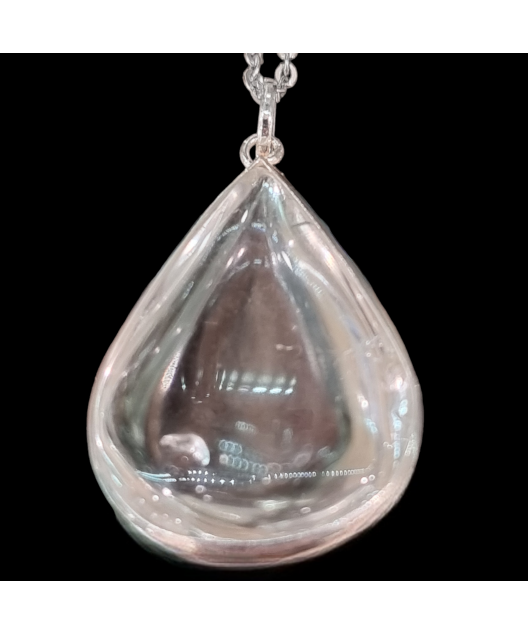 Pendentif Cristal de roche Argent 925 avec chaîne