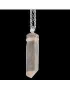 Pendentif Cristal de roche pointe Argent 925