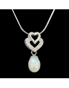 Pendentif Zirconium & Perle Argent 925