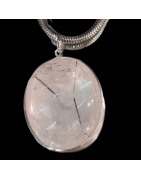 Pendentif Quartz Rutile Tourmaline Argent 925