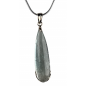 Pendentif Aigue marine & chaîne Argent 925