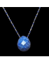 Pendentif Lapis-lazuli et Chaîne perles d'émail Acier