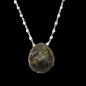 Pendentif Labradorite et Chaîne perles d'émail Acier
