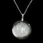 Pendentif Obsidienne argentée Arbre de vie avec chaîne