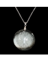 Pendentif Obsidienne argentée Arbre de vie avec chaîne
