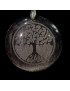 Pendentif Obsidienne argentée Arbre de vie avec chaîne