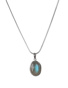 Pendentif Labradorite et chaîne argent 925