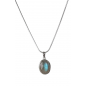 Pendentif Labradorite et chaîne argent 925