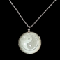 Pendentif Obsidienne argentée Yin & Yang avec chaîne