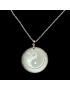 Pendentif Obsidienne argentée Yin & Yang avec chaîne