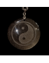 Pendentif Obsidienne argentée Yin & Yang avec chaîne