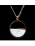 Pendentif Howlite avec chaîne Acier inox plaquée or