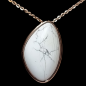 Pendentif Howlite avec chaîne Acier inox plaquée or
