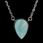 Pendentif Amazonite avec chaîne Acier inox