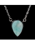 Pendentif Amazonite avec chaîne Acier inox