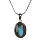 Pendentif Labradorite et chaîne argent 925