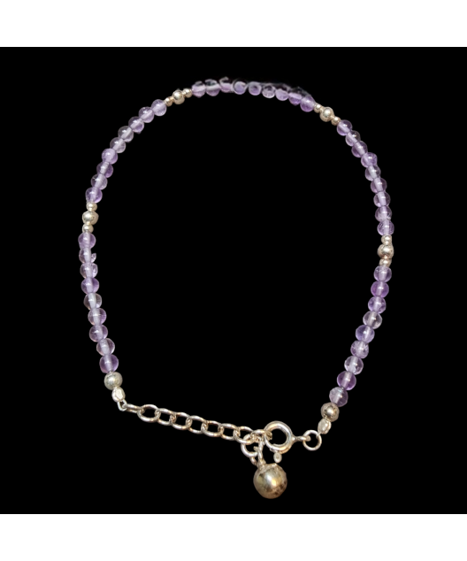 Bracelet Améthyste facettée Argent 925