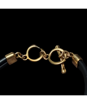 Bracelet Ambre Silicone & Argent 925 doré