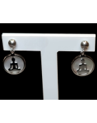 Boucles Nacre Bouddha Acier inox