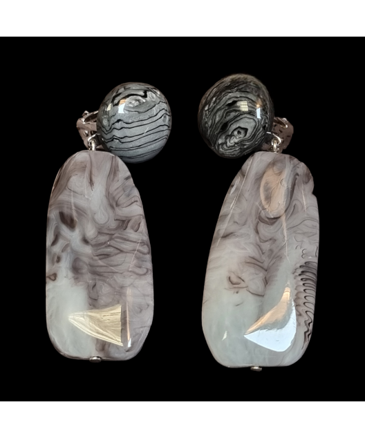 Boucles Bakélite clips